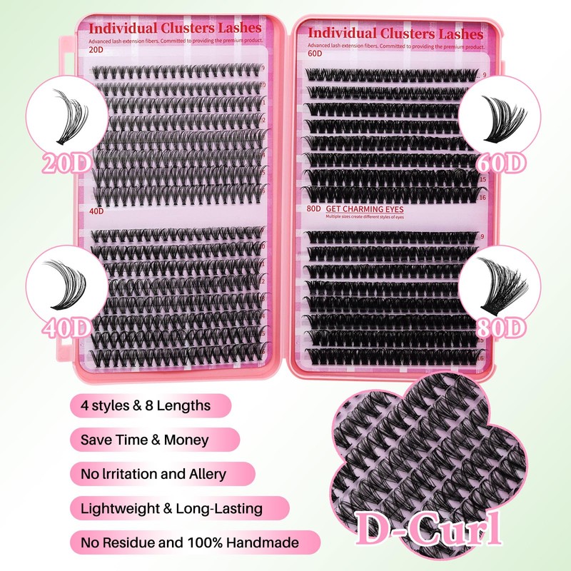 Lash Clusters Kit DIY Lash Extension Kit Cluster Lashes Mix