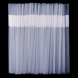 Zmaxqii 300 Pcs Clear Flexible Plastic Straws, BPA-Free Disposable Bendy Straws, 10.2" Long and 0.23'' Diameter