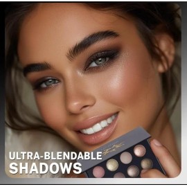 UCANBE Baked Eyeshadow Makeup Palette w/Hidden Gems 16 Color SUNKISSED & CLASSIC