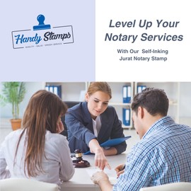 Handy Stamps Professional Jurat Notary Stamps Self Inking Stamp for Sworn and Subscribed Notary Rubber Stamp applicable for Any State including Georgia Colorado Crisp Impression Size 1 3/8" x 2 15/16"