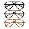 AMOMOMA 3 Pack Retro Aviator Reading Glasses for Women Men,Classic