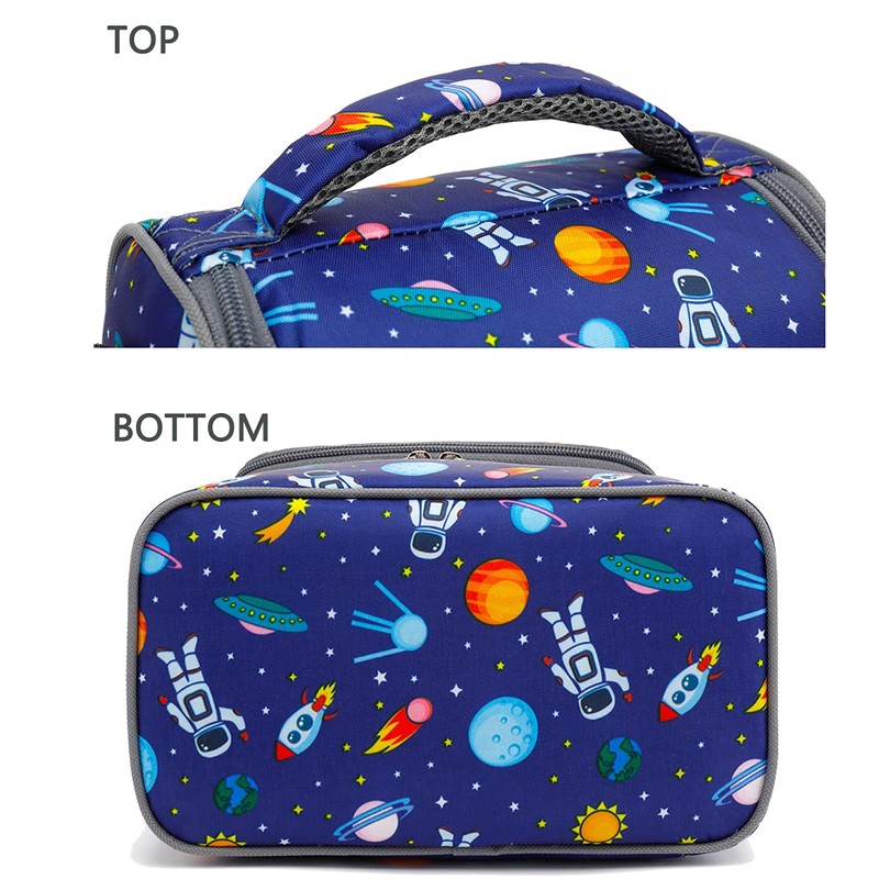 FlowFly Kids Double Decker Cooler Insulated Lunch Bag Large Tote