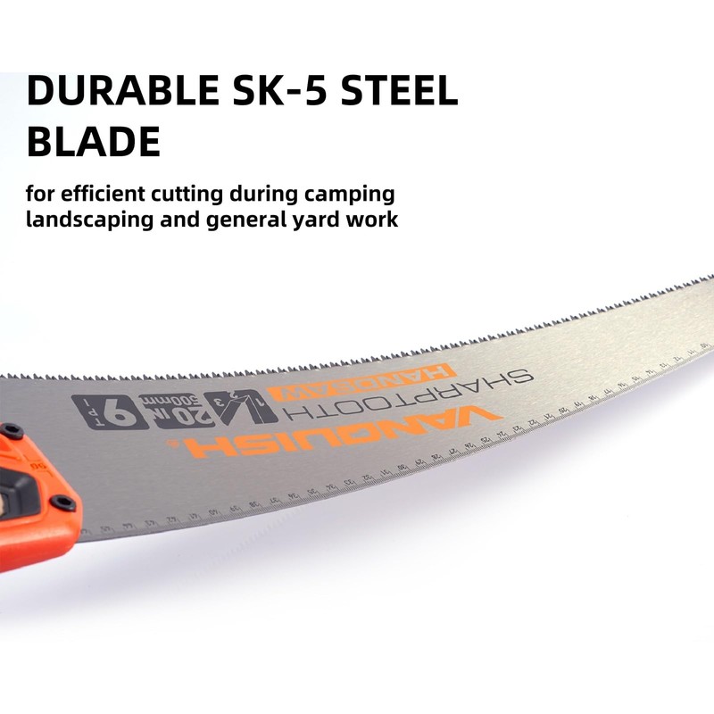 VANQUISH SharpTooth Handsaw 15 Inch 11-Point, Suitable for Cutting Boards,