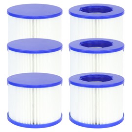 Promavot Hot Tub Filter Cartridge Replacement - Screw-in Spa Filters Compatible with All RELXTIME, ALEKO, Wejoy, Aquaspa Inflatable Hot Tubs & Other Spas (WV-SPA-6PCS)