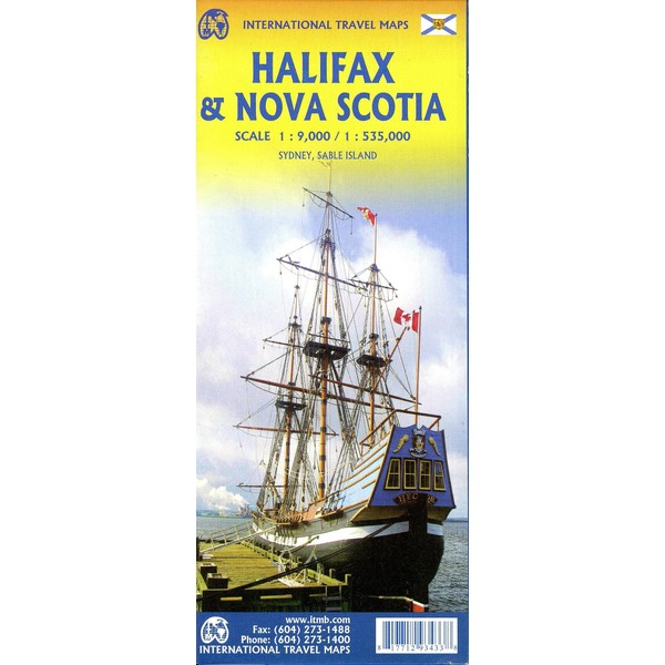 Halifax & Nova Scotia (incl. Dartmouth): ITM Travel Reference Map