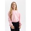 DeFacto Girls' Sweatshirt, Pink