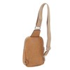 Sling Bag Shoulder Backpack Retro Zipper Multiple Compartments Widened Strap