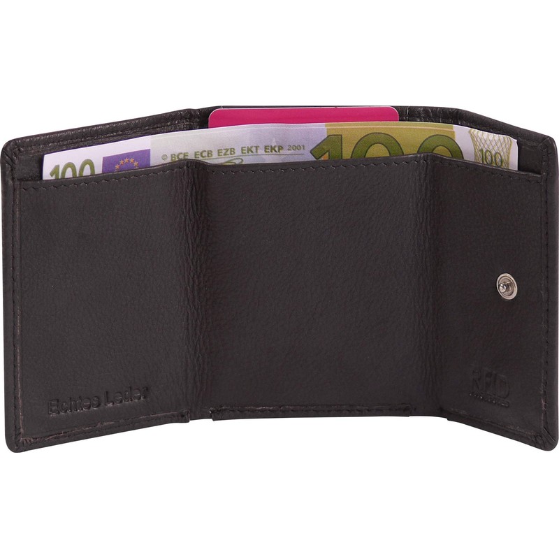 Harrys-Collection Women's Men's Small Handy Wallet Soft Nappa Leather RFID