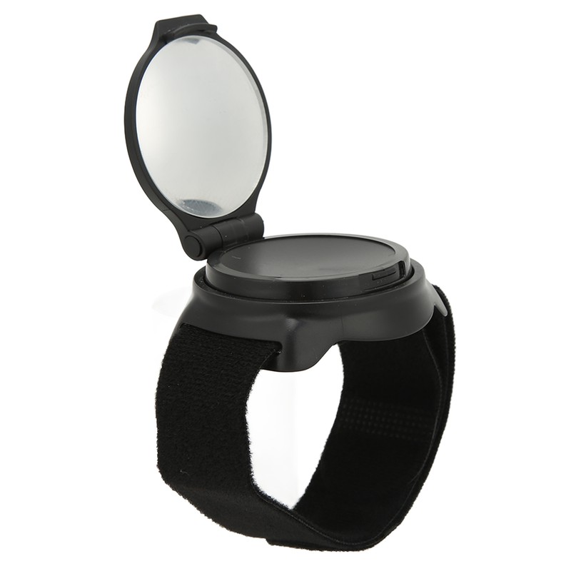 Bicycle Mirror Nylon Wrist Arm Strap Convex Design Black 5cm