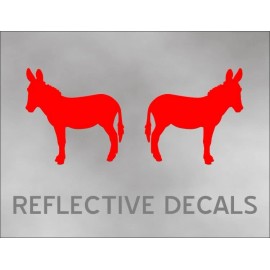 Avery Reflective Decal Sticker 2X DONKEY for truck car horse mule jackass trailer RD