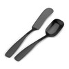 Bysta Serving Utensils Set, Matte Black 5-Piece Hostess Set, Stainless