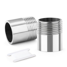 ERGAOBOY Pack of 10 304 Stainless Steel Single Wire Welding Pipe, 1 Inch BSP Male Thread Connect Direct Water Pipe
