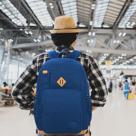 KEOFID Laptop Backpack for Men Women, Large School Backpack for Boys, Girls and Teenagers, Anti-Theft Computer Backpack, 15.6 Inch Laptop, Hand Luggage Backpack, darkblue, Rucksack Backpacks