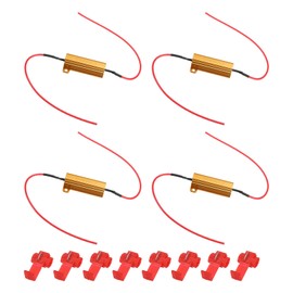 uxcell 4pcs 50W 6 Ohm Load Resistor Fix LED Bulb Fast Blink Error Code for LED Turn Signal Lights or LED License Plate Light