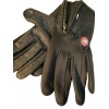 Ladies Womens Large Zipper Tech Non Slip Palm Gloves Black