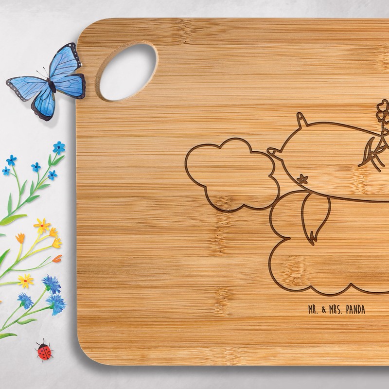 Mr. & Mrs. Panda Bamboo Chopping Board Unicorn in Love