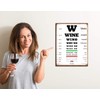 Laugh Lines Wine Eye Chart 9 x12 Metal Sign. FUNNY