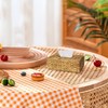Elipenico Tissue Box Cover Hand Woven Rectangular Rustic Holder Wicker