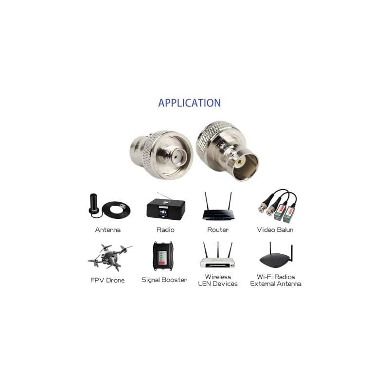 DHT Electronics 2pcs SMA Female to BNC Female Convert Adapter