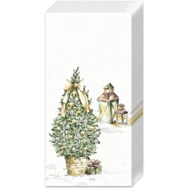 IHR Ideal Home Range Pocket Tissues 4-Ply Facial Tissue Pack, 10-Count, Simple Season Welcome (Cream), 1-Pack Only