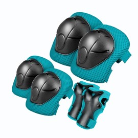 JeeFree Adjustable Skateboard Helmet with Knee Pads Elbow Pads Wrist Guards,Bike Helmet and pads for kids Toddler Youth( 3-5-8-14+Ages)Girls boys for Bicycle Roller Skate Riding Scooter Inline skating