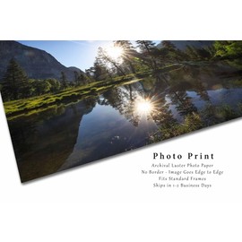 Nature Photography Print (Not Framed) Picture of Sun Reflection in Merced River on Peaceful Morning in Yosemite National Park California Wall Art Sierra Nevada Decor (8" x 12")