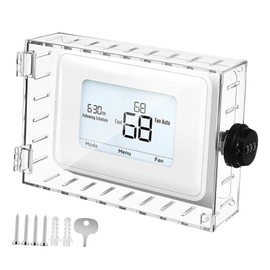 IWOWHERO Thermostat Protective Cover Thermostat Cover Thermostat Guard Thermostat Locking Cover Thermostat with Password Control Thermostat Housing Thermostat Lock Boxes Acrylic Transparent