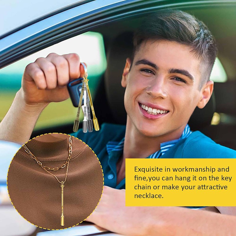 DTOTSFCZF 8Pcs Mini Small Tiny Measuring Metal Spoons Necklace for