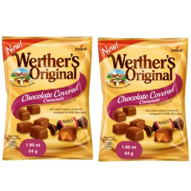 ORIGINAL CHOCOLATE COVERED CARAMELS, 1.90 0Z (pack of 2) WERTHER'S