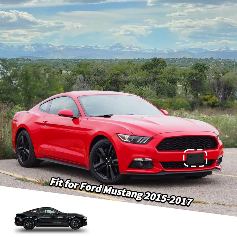 Jimen for Mustang Plate Frame, Front License Plate Holder Mount