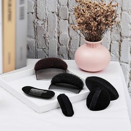 8 Pcs Bump It Up Volume Hair Base Hair Volume Sponge Inserts Hair Bump Up Comb Clip Hair Head Cushion Pad Small Fluffy Hair Pad for Women Girls