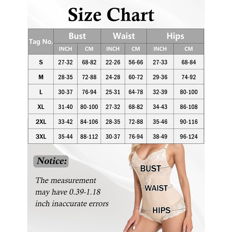 Maeau Women's Bodysuit, Shape-Up, Body Shaper, Tummy Tights, Inner Corset,