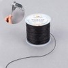 PH PandaHall Black Waxed Polyester Cord, 116 Yards 0.5mm Round