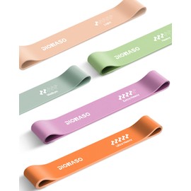 DIOMASO Resistance Bands for Working Out- 5 Levels with Exercise Bands, Multi-Colored Stretch Bands for Women Men, Legs, Glutes, Thighs, Yoga, Indoor & Outdoor Fitness