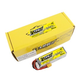 TATTU 6x Tattu R-Line 550mAh 11.1V 95C 3S Lipo RC Drone Battery Pack With XT30 Plug