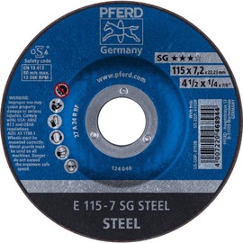 Pferd E1157A24RSG A24RSG Reinforced Grinding Wheel, Multi-Colour, 115 x 7 mm