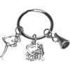 Woodstar Cheer Keychain Cheerleading Cheer Dance Lightweight Compact Metal Keychain