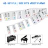 ZHRUNS Removable Piano Key Stickers, 61 Key Full Size Silicone