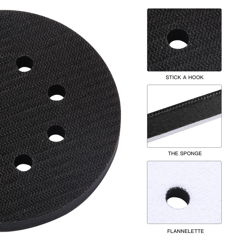 TPSUIPA 6 Pack 5 Inch 8 Holes Interface Pad, 5”
