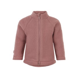 Mikk-line Walk Jacket, Oeko-Tex Standard 100, Baby Jacket with Zip for Babies and Children, 95% Wool, 100% Mulesing-Free Merino Wool, for Girls and Boys, Reversible Cuffs, Burlwood