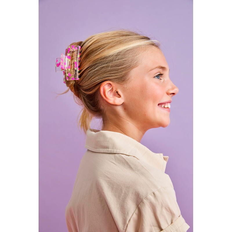 iscream 3" Sweet Strawberry Claw Hair Clip - Clear with