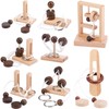 Yilloog 8 Pcs Brain Teaser 3D Wooden Rope Puzzles Set
