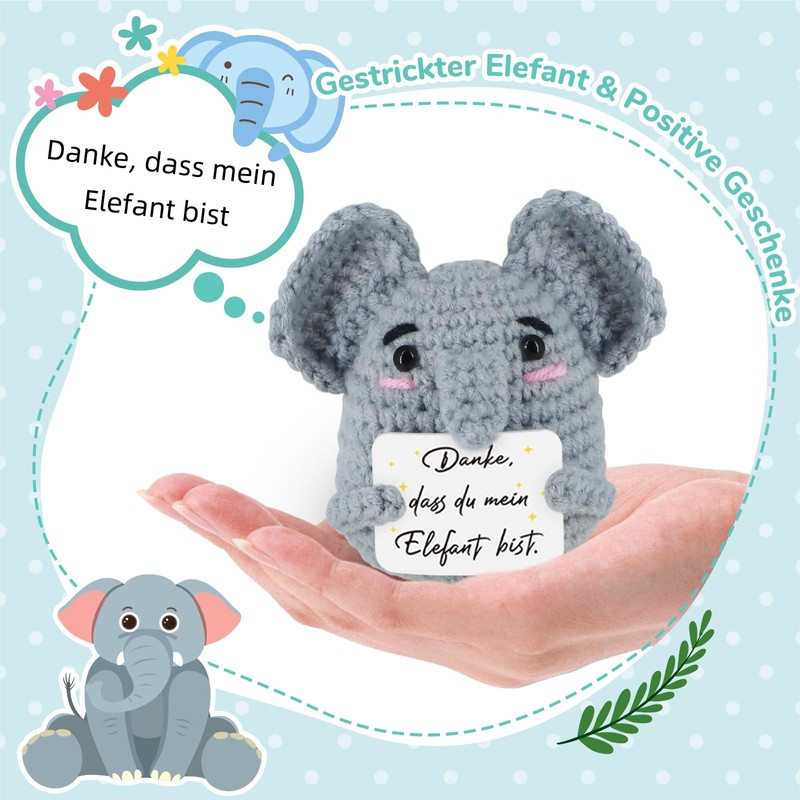 WenmthG Pocket Hug German Lucky Elephant Lucky Charm, Good Gesserung