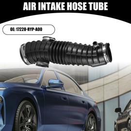 Partuto Air Cleaner Intake Hose Tube with Clamps 17228-RYP-A00 - Car Engine Filter Air Intake Duct Hose Tube - for Honda Pilot 3.5L 2006-2008 Rubber Black - 1Pc