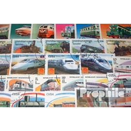 Prophila Collection Motive 50 Different Railway Stamps (Stamps for Collectors) Railway / Cable Car