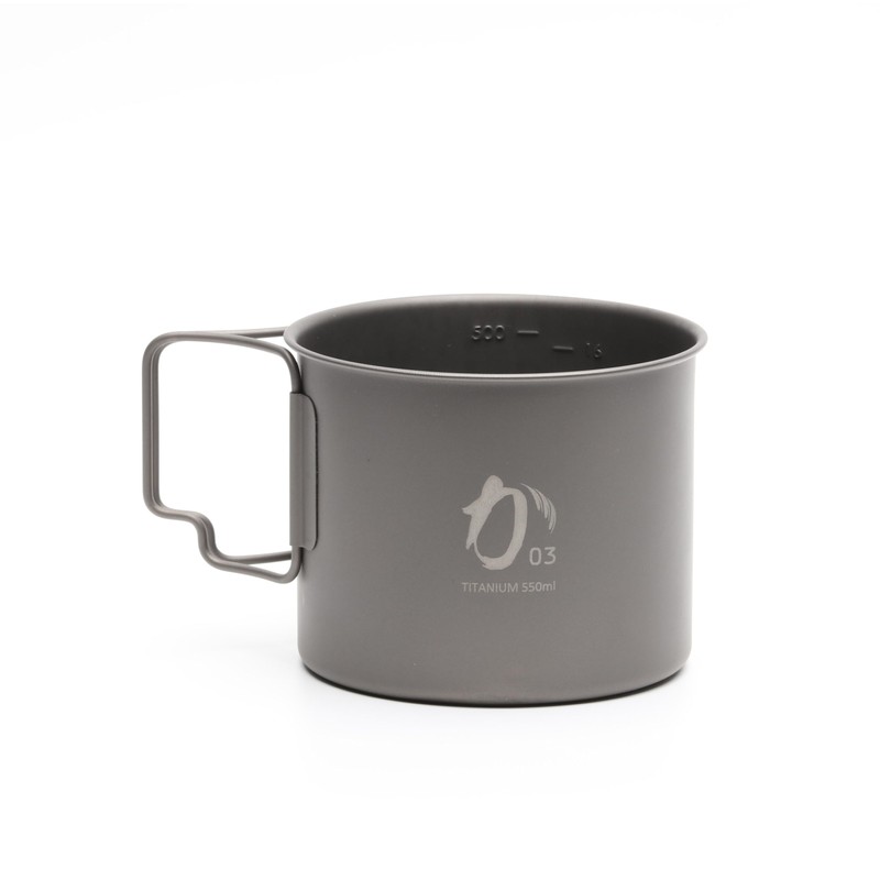 KPOT-550-C Titanium Pot for Outdoor Use, 19.7 fl oz (550