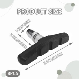 Pack of 8 Bicycle Brake Pads, 70 mm Bicycle Brake Pads, Bicycle Brake Pads, Brake Shoes for V-Brake, Bicycle Brake, Brake Pads Set for Road Bike, Mountain Bike