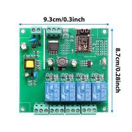 ESP8266 Wireless WiFi Development Board AYWHP DC 7-12V WiFi 4 Channel Relay Module for Smart Home Access Control for Wireless Control