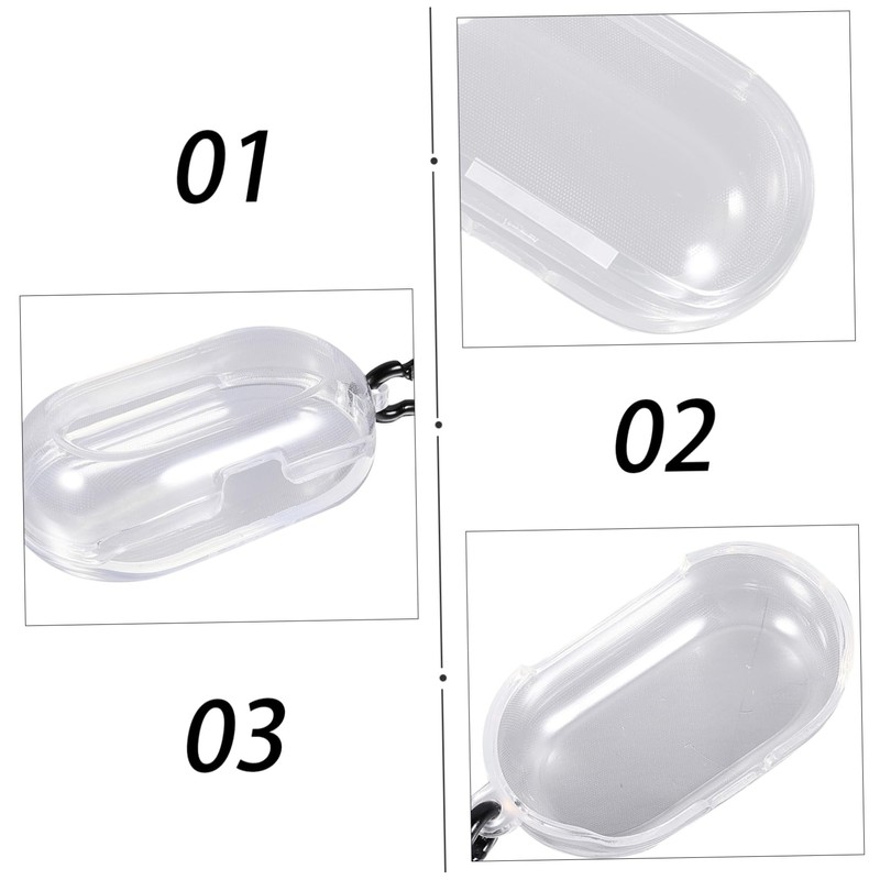TEHAUX 1 PC Stylish Transparent Earphone Holder Case for Buds