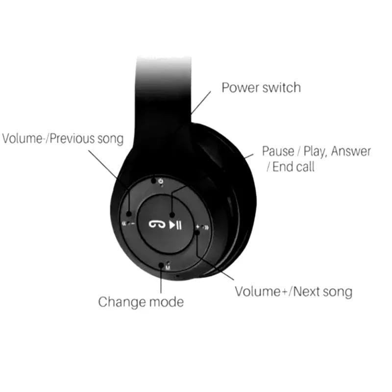 Hybrid Noise Cancelling Headphones, Wireless Bluetooth, Mic, Deep Bass, Soft
